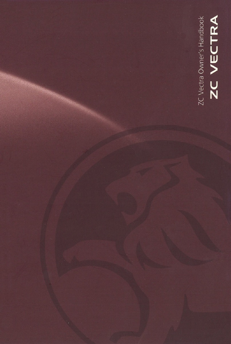 HOLDEN ZC VECTRA 2005 Owner's handbook