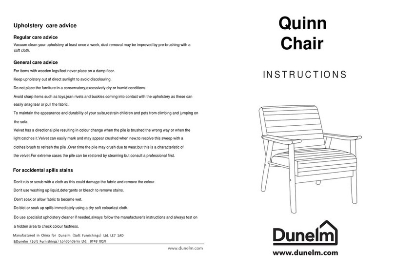 Dunelm Quinn 1000217587 User manual Dunelm Quinn 1000217587 User manual