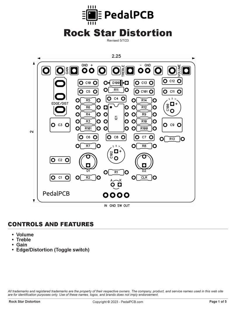 PedalPCB Rock Star Distortion User manual