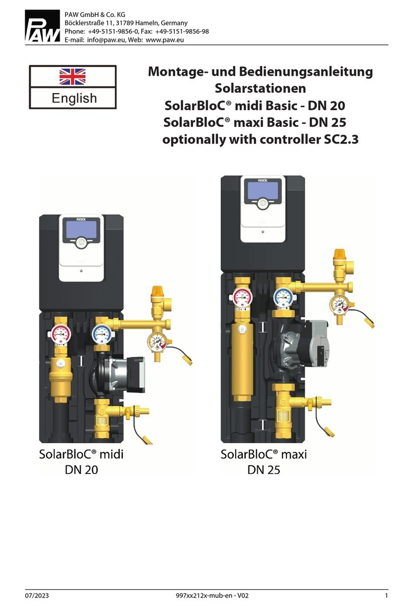 PAW SolarBloC midi Basic DN 20 User manual