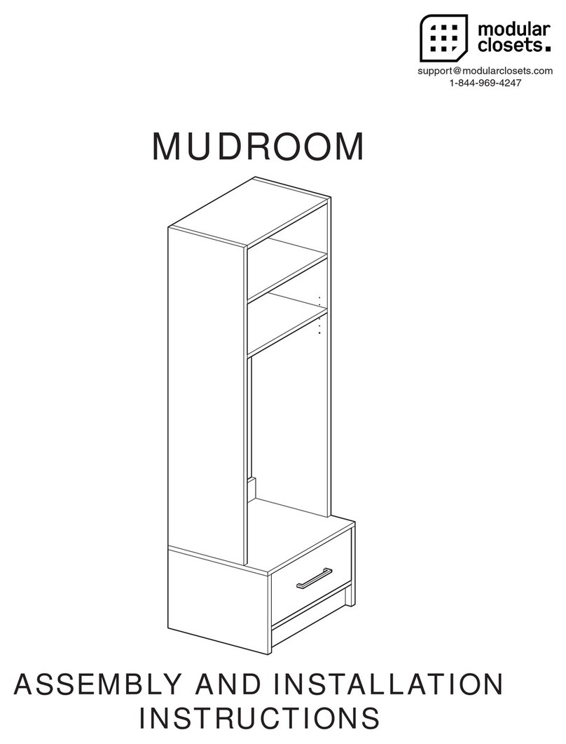 Modular Closets MUDROOM Instruction manual Modular Closets MUDROOM Instruction manual