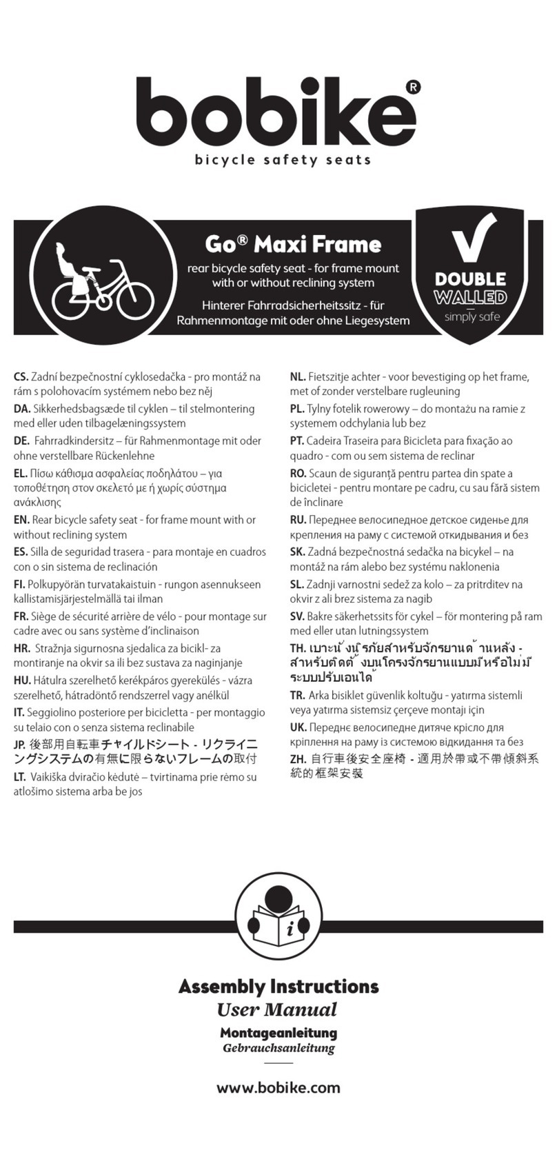 Bobike Go Maxi Frame User manual