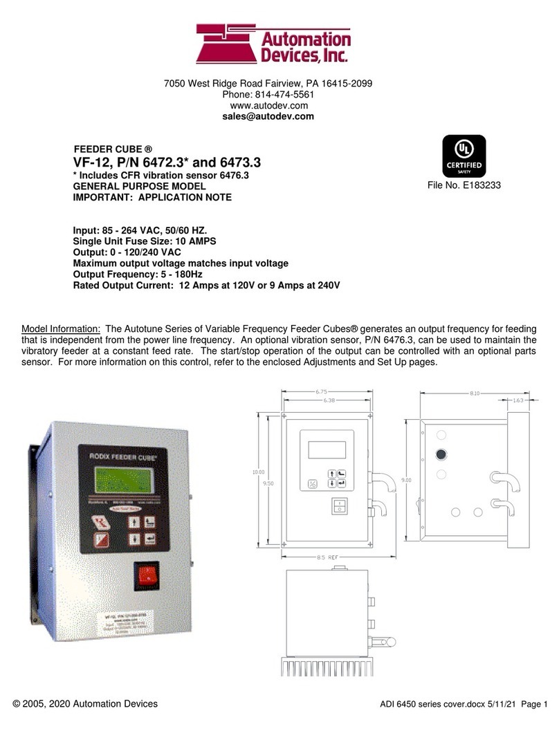 Automation Devices VF-12 manual Automation Devices VF-12 manual