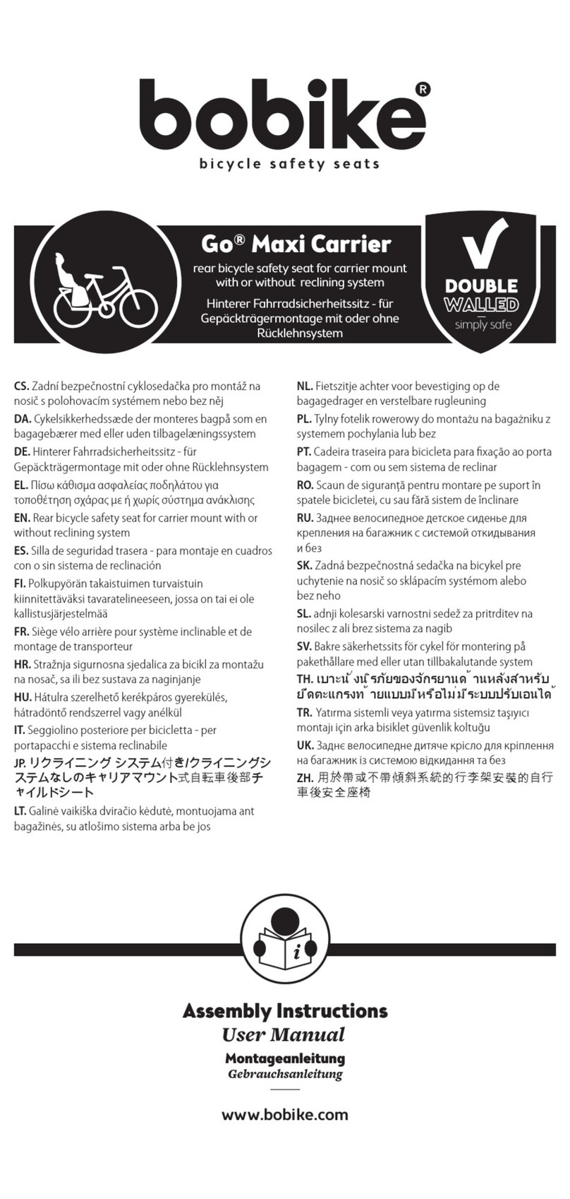 Bobike Go Maxi Carrier User manual