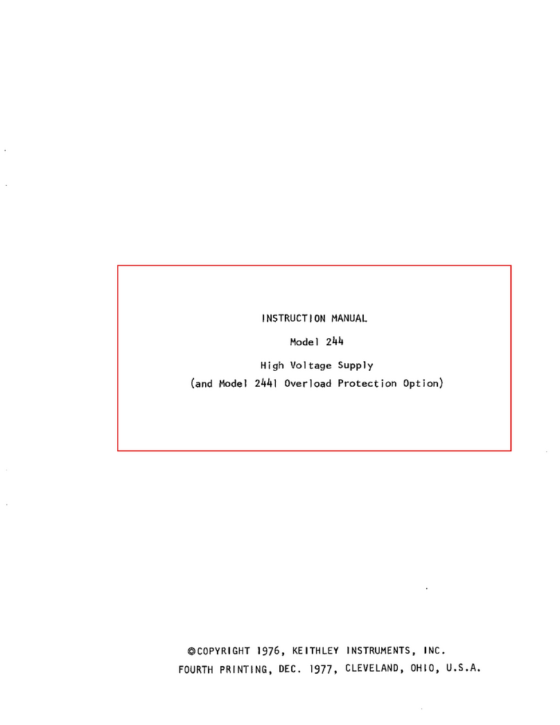 Keithley 244 instruction manual