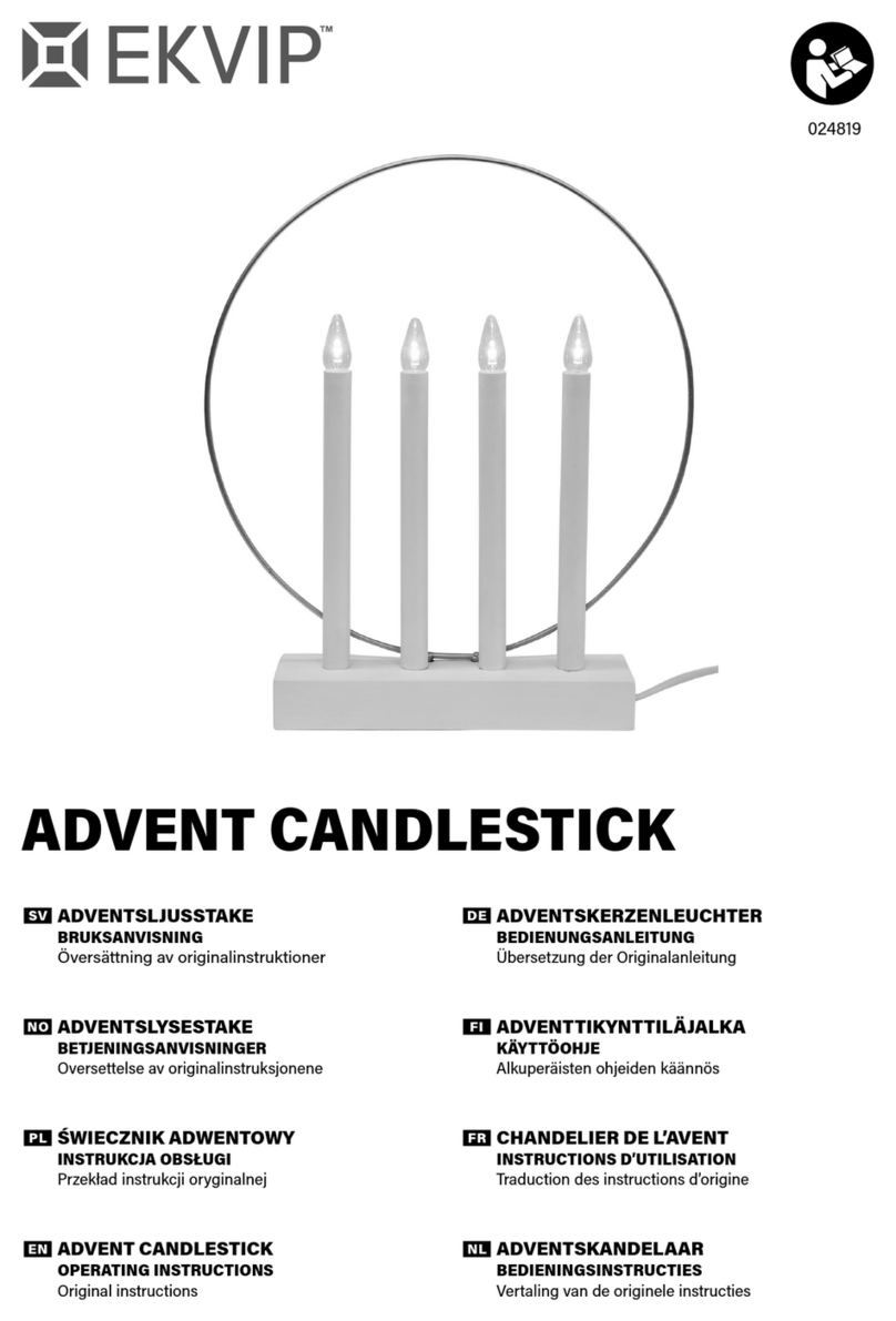 EKVIP ADVENT CANDLESTICK operating instructions