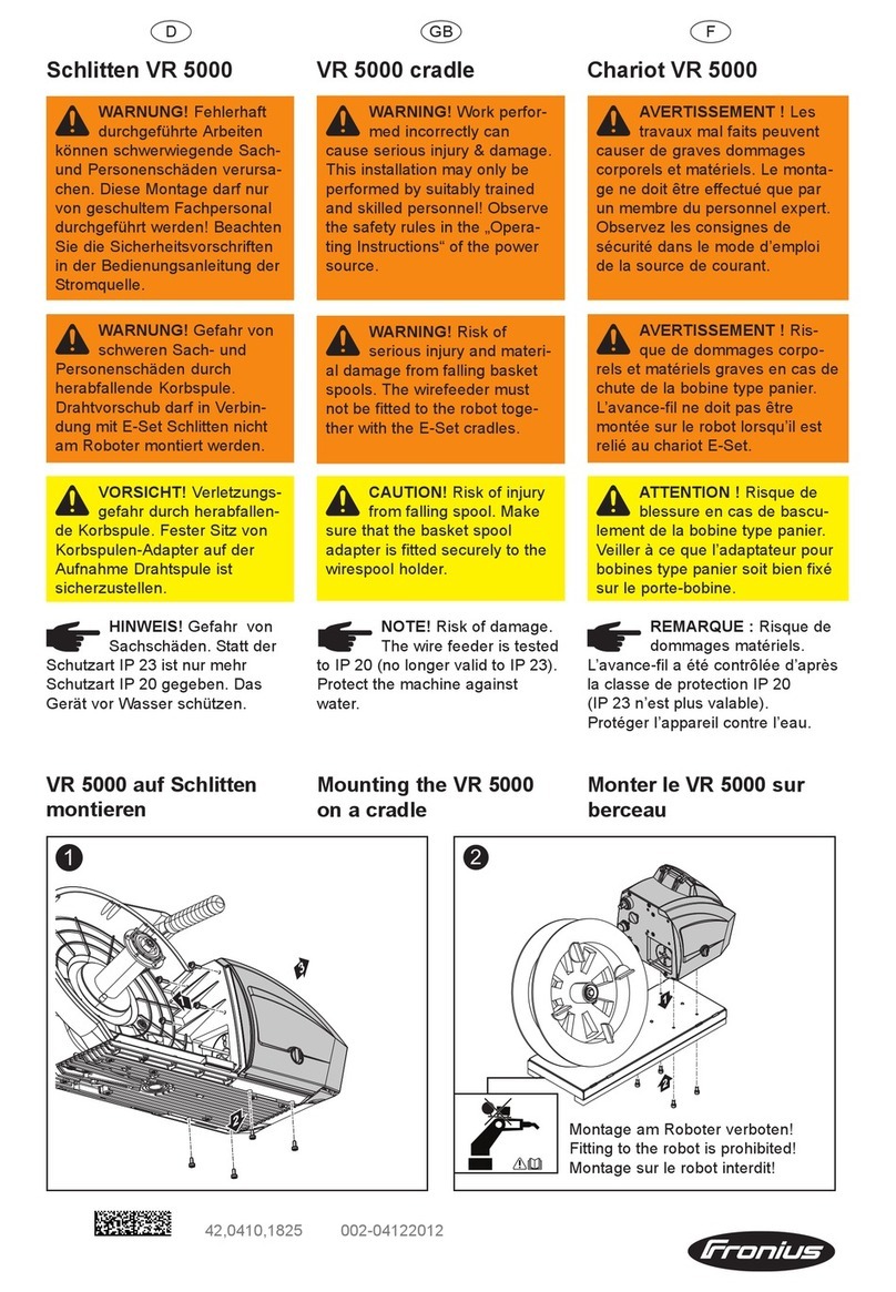 FRO­NIUS VR 5000 User manual
