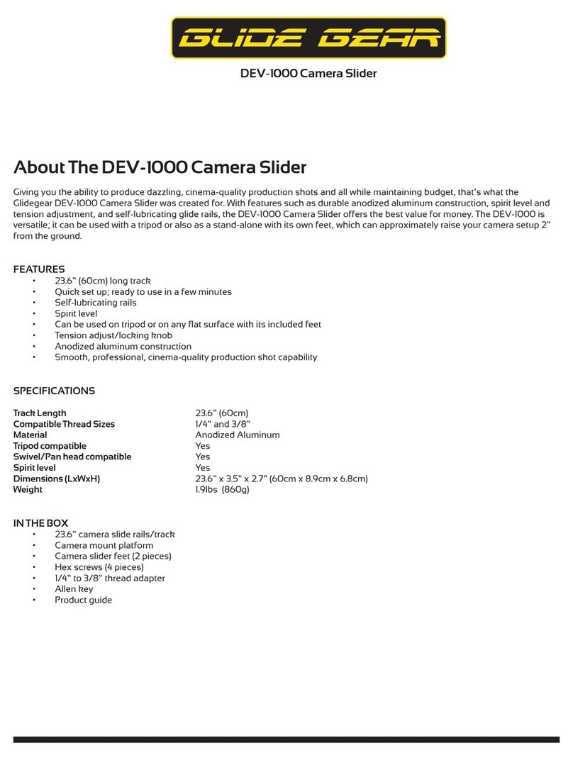 Glide Gear DEV-1000 quick start guide