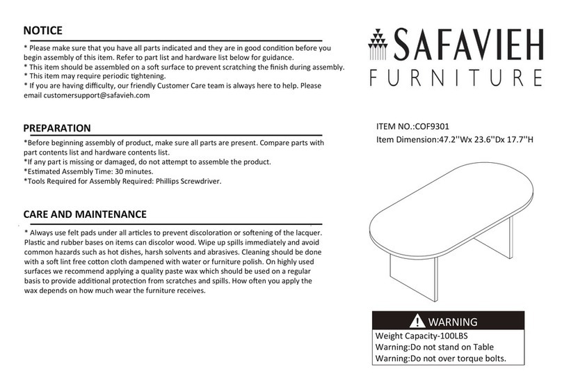 Safavieh Furniture Gareth COF9301 User manual