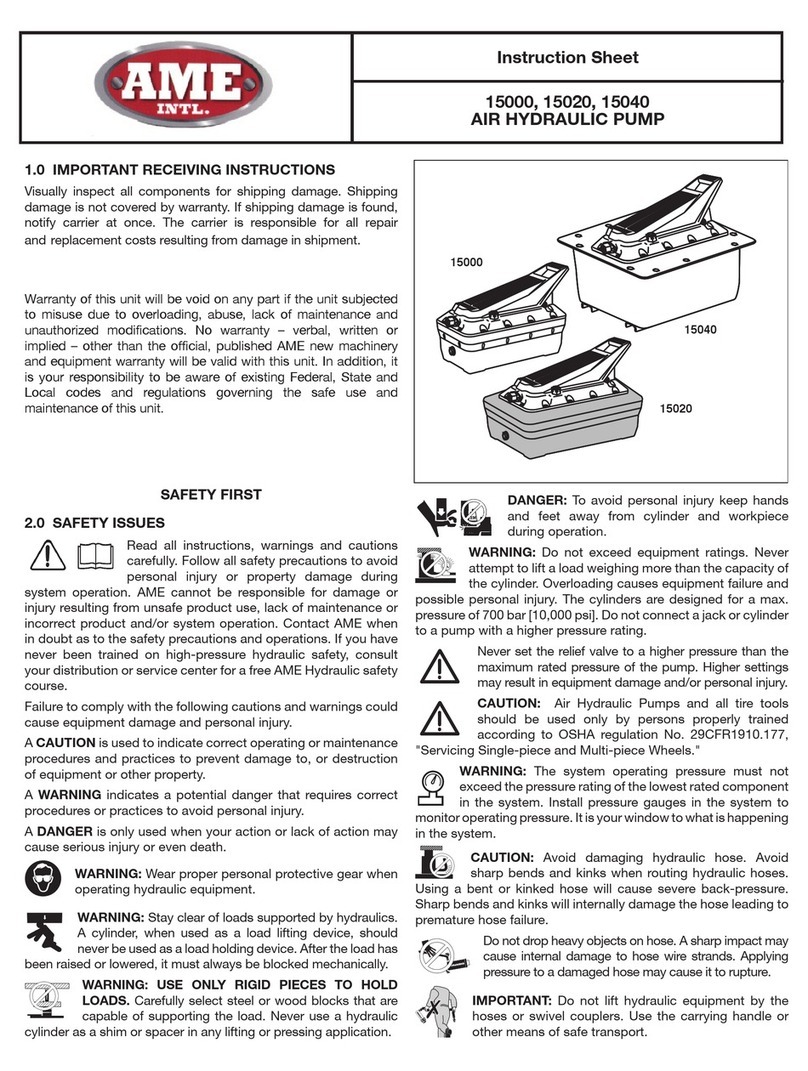 AME 15000 instruction sheet