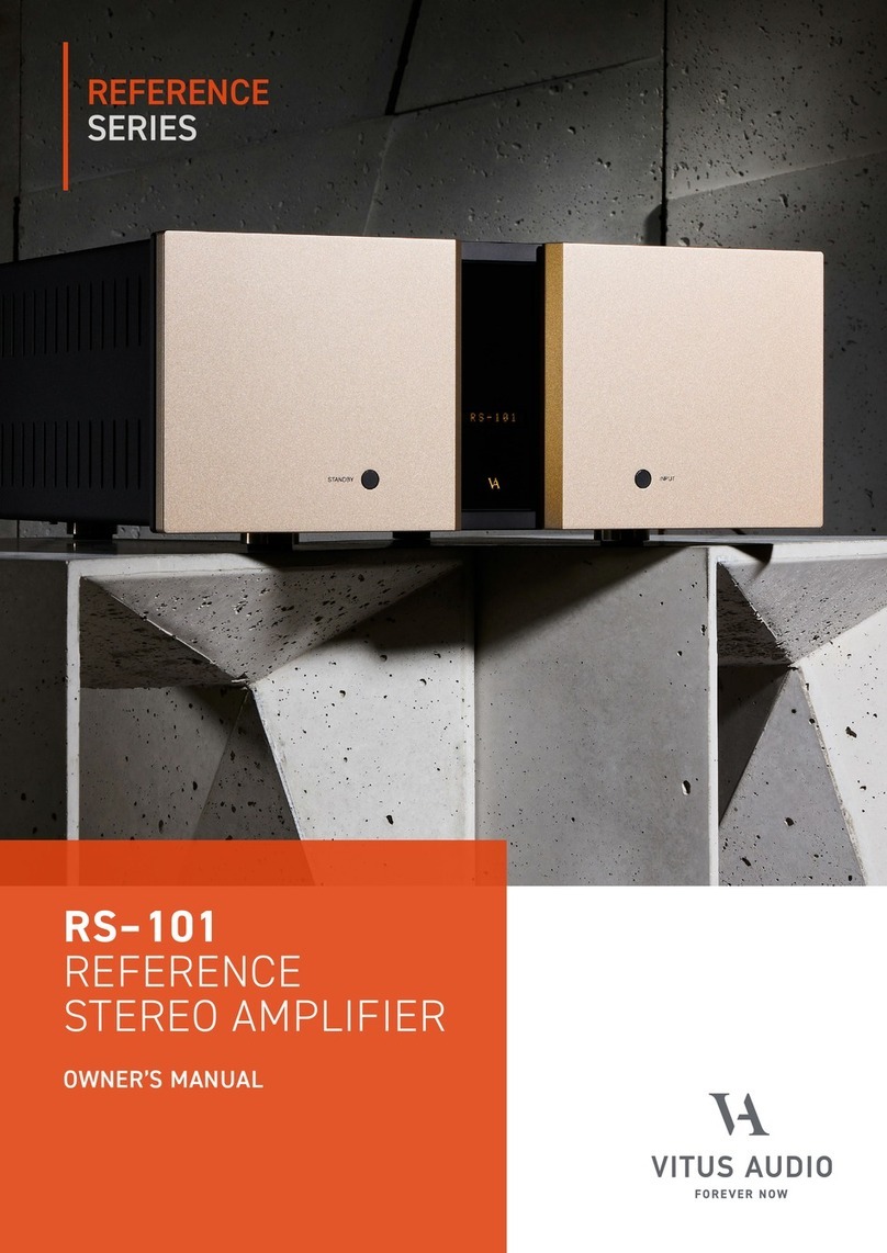 Vitus Audio Reference Series owner's manual