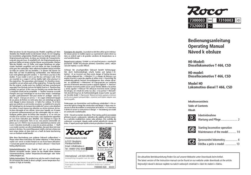 roco 7300003 operating manual