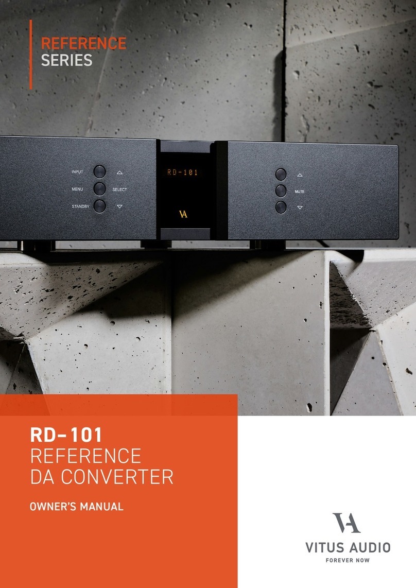 Vitus Audio Reference Series owner's manual
