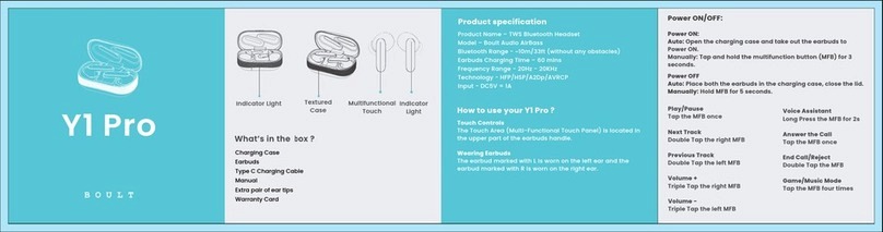 BOULT Y1 Pro manual