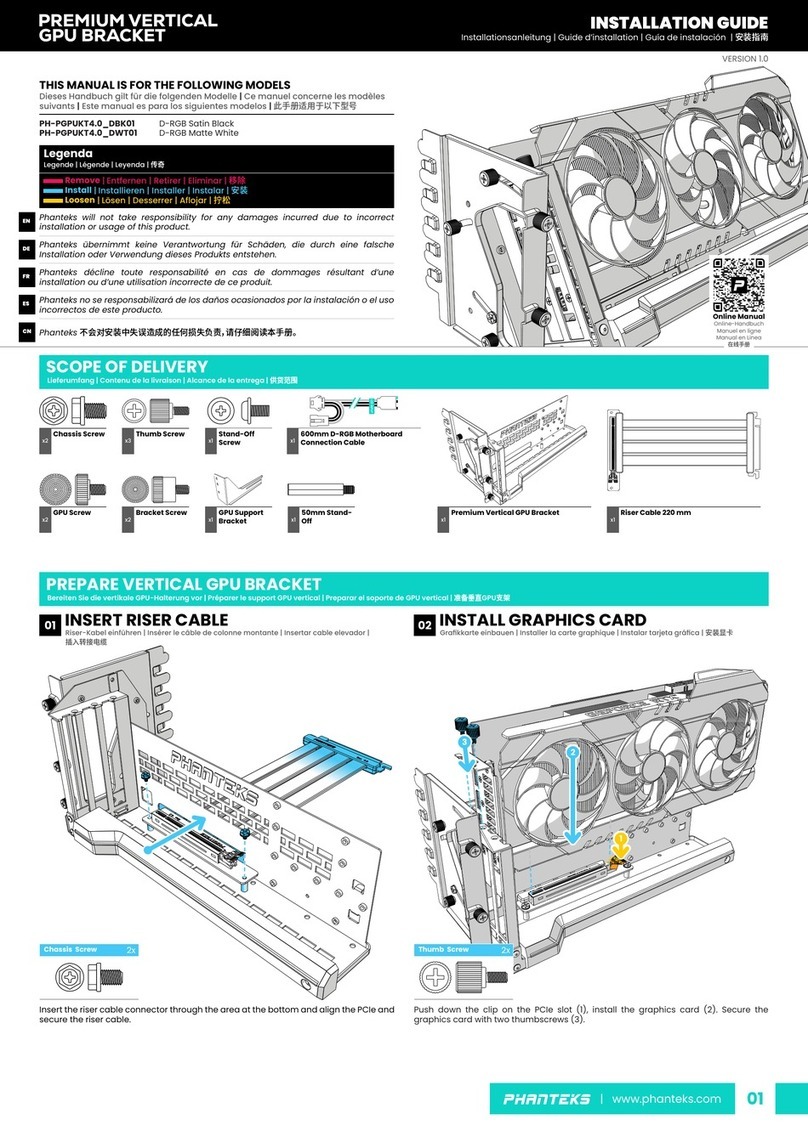 Phanteks PH-PGPUKT4.0-DBK01 User manual