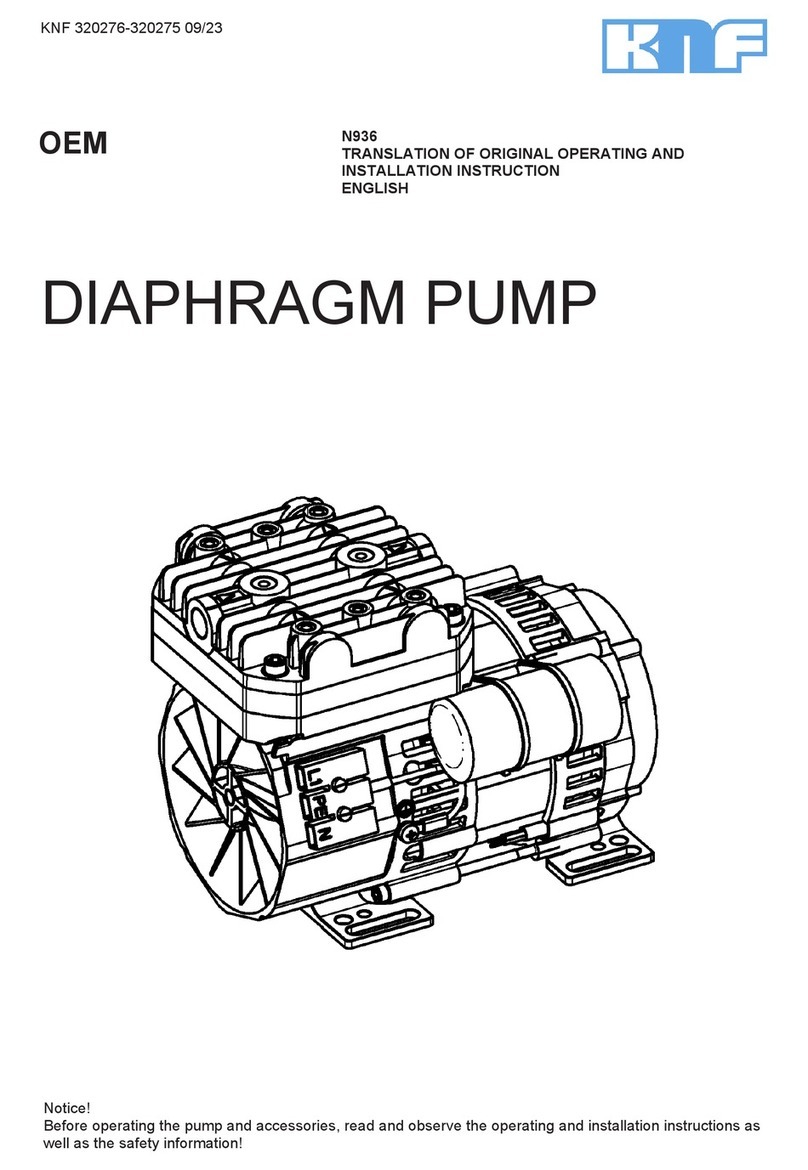 KNF N936 TRANSLATION OF ORIGINAL OPERATING AND INSTALLATION INSTRUCTIONS KNF N936 TRANSLATION OF ORIGINAL OPERATING AND INSTALLATION INSTRUCTIONS