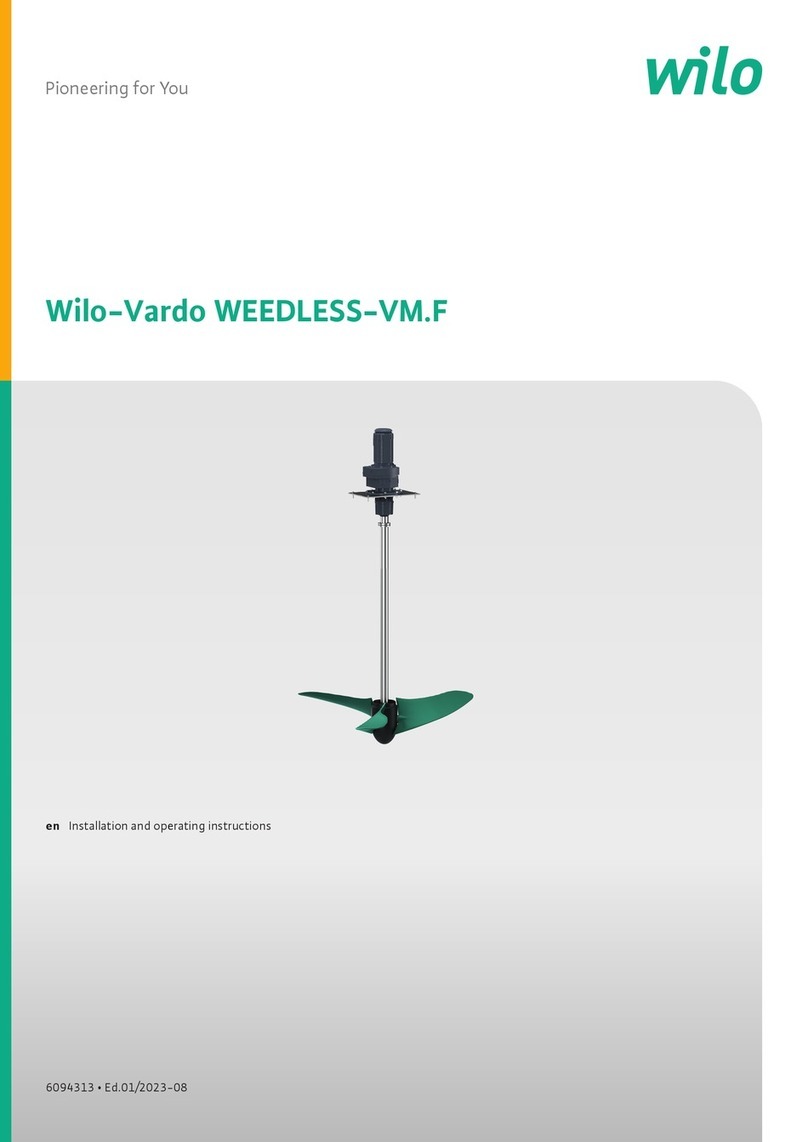 Wilo Vardo WEEDLESS-VM.F Installation and operating instructions Wilo Vardo WEEDLESS-VM.F Installation and operating instructions