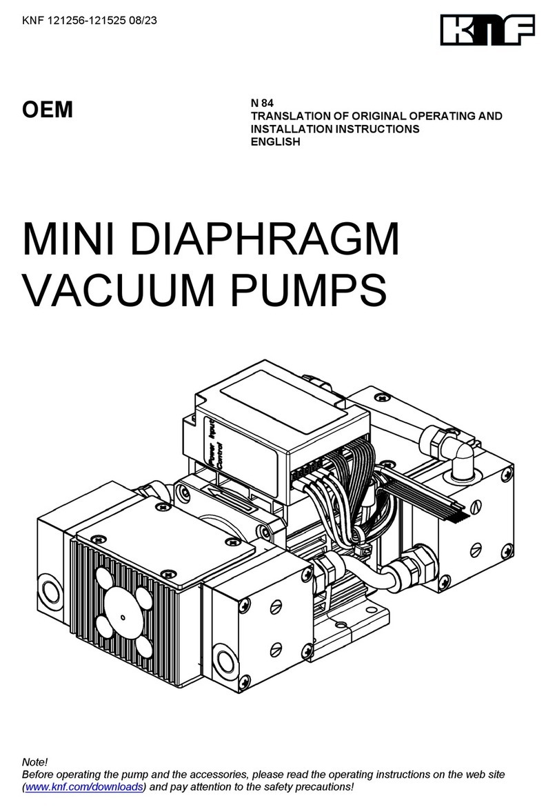 KNF N 84 TRANSLATION OF ORIGINAL OPERATING AND INSTALLATION INSTRUCTIONS