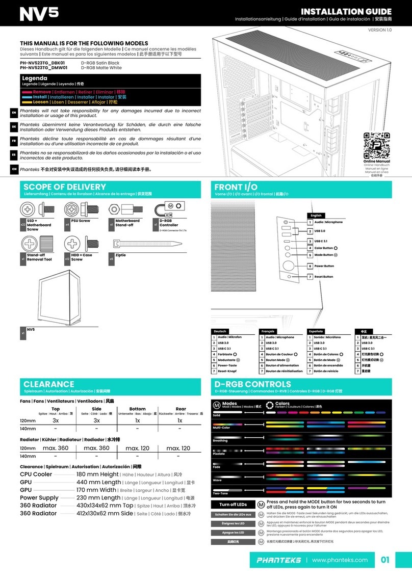 Phanteks NV5 User manual