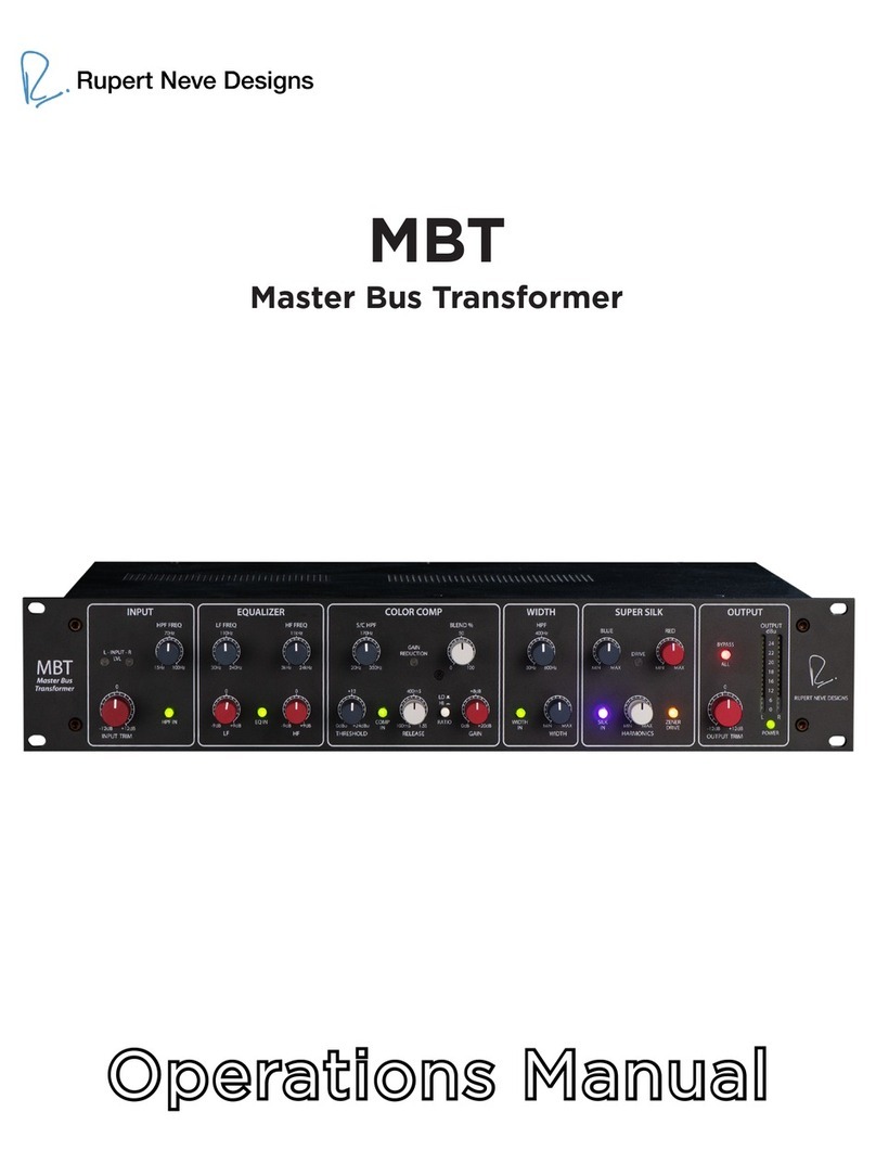Rupert Neve Designs MBT Operation manual