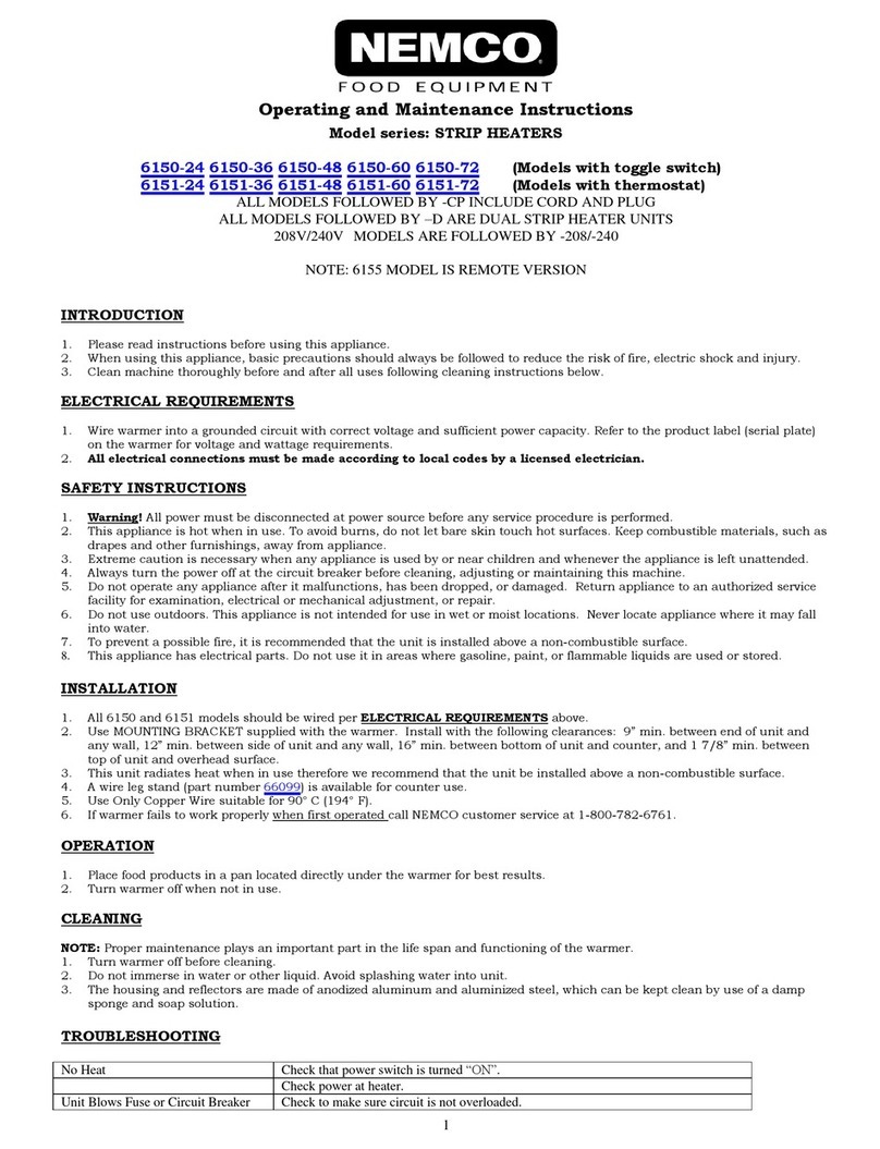 Nemco 6150-24 Operating and maintenance instructions