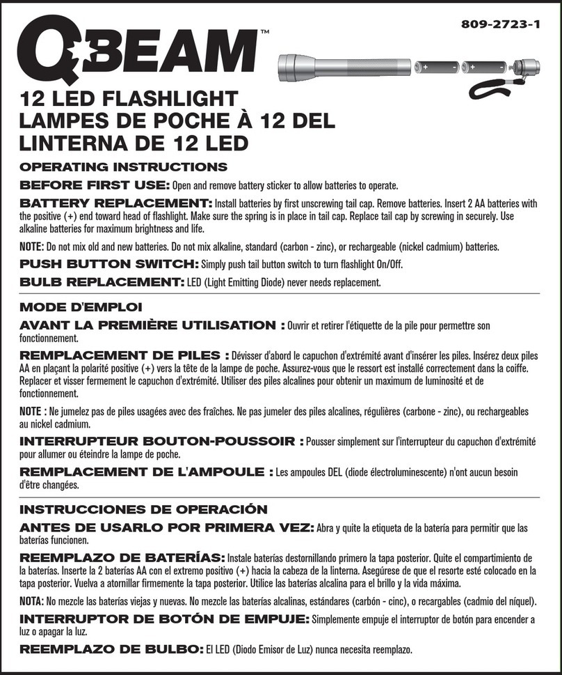 Qbeam 809-2723-1 User manual