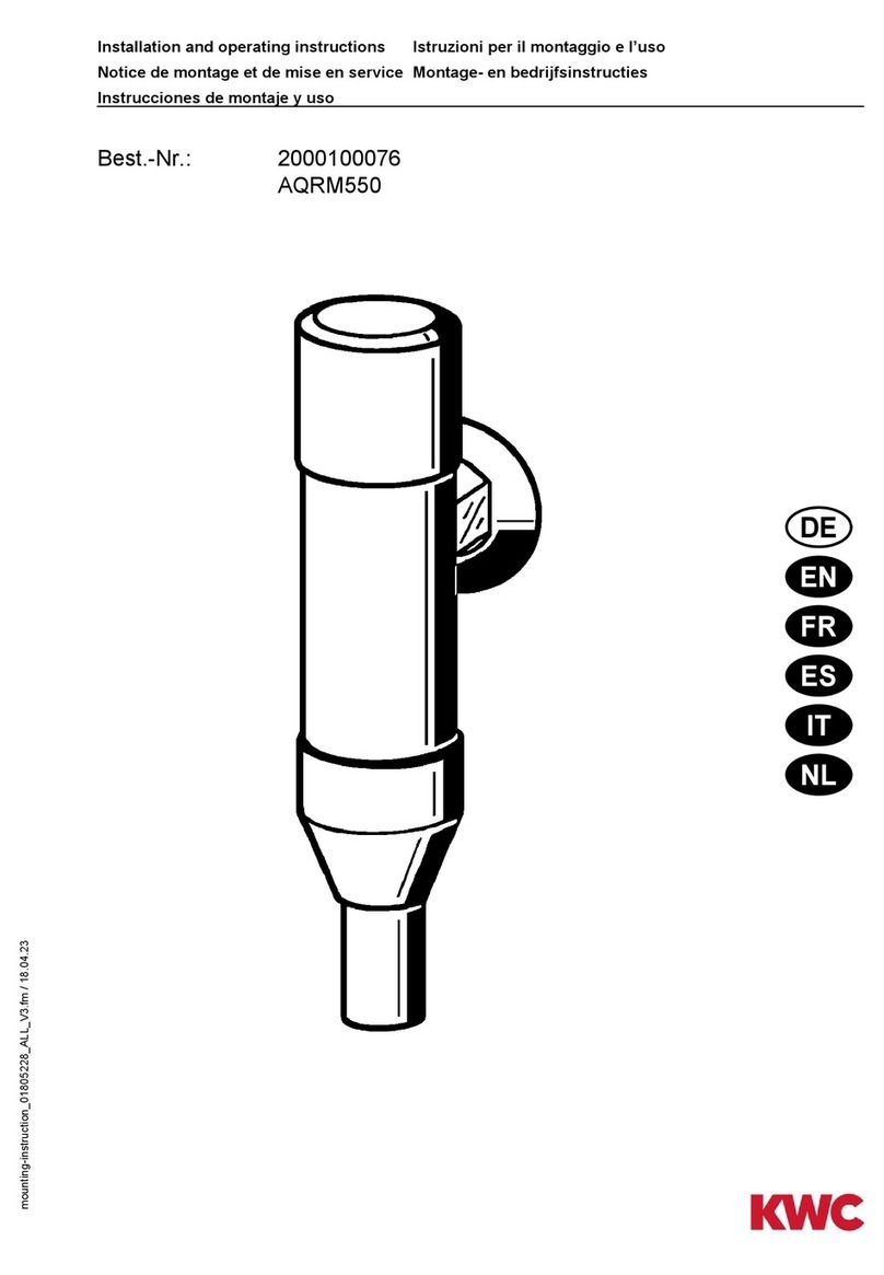 KWC AQUAREX WC AQRM550 Installation and operating instructions