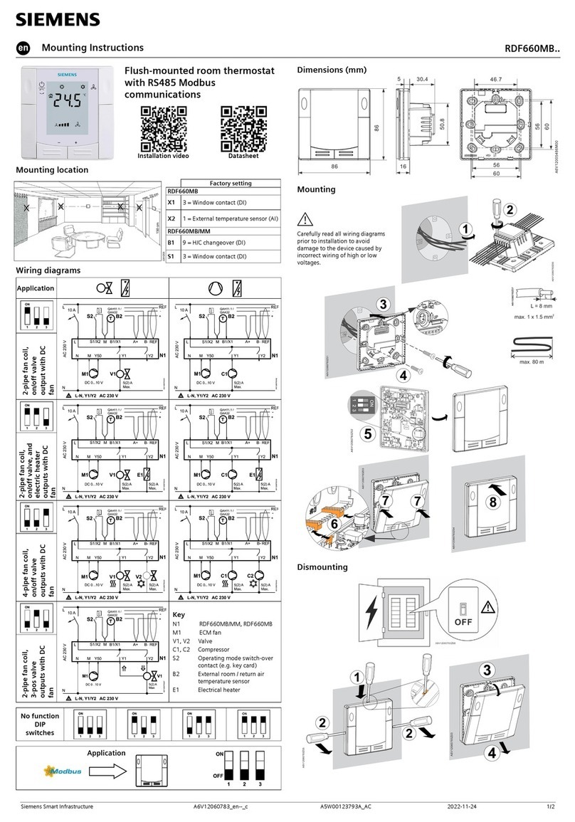 Siemens RDF660MB Series User manual