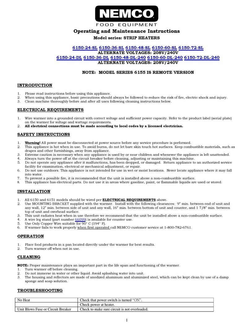 Nemco 6150-24-SL Operating and maintenance instructions Nemco 6150-24-SL Operating and maintenance instructions