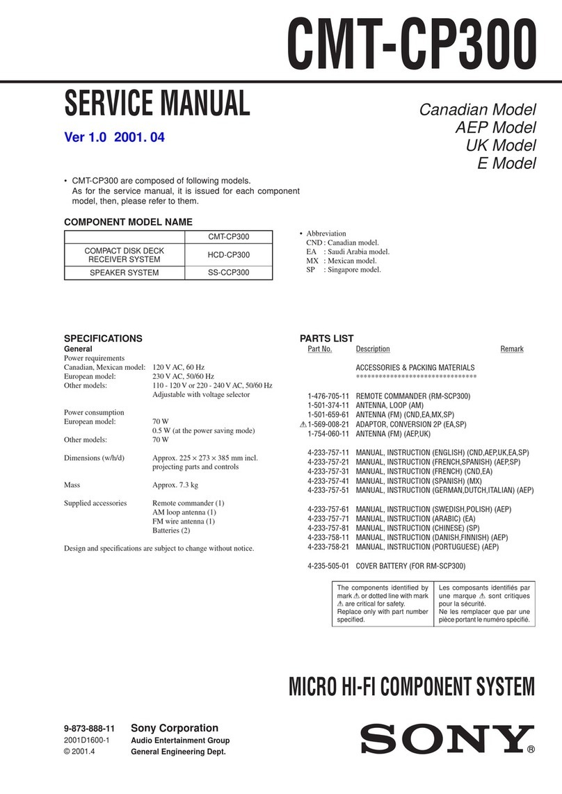 Sony CMT-CP300 User manual