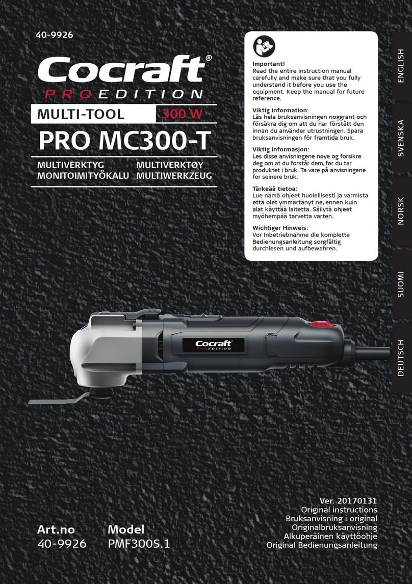 Cocraft PRO EDITION MC300-T Original instructions