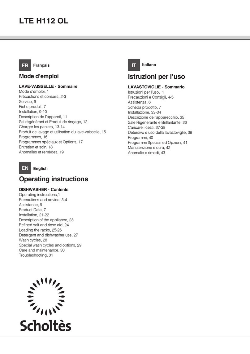 SCHOLTES LTE H112 OL operating instructions