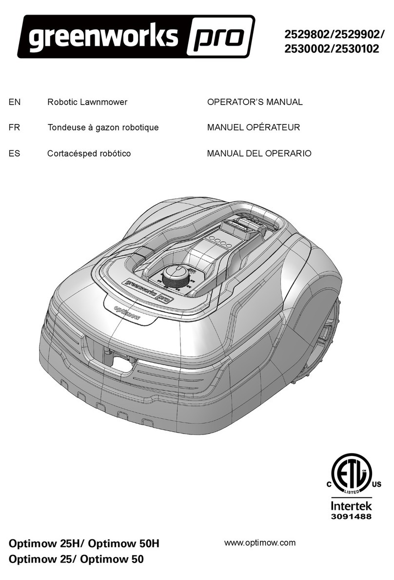 GreenWorks Pro Optimow 50H Operator's manual