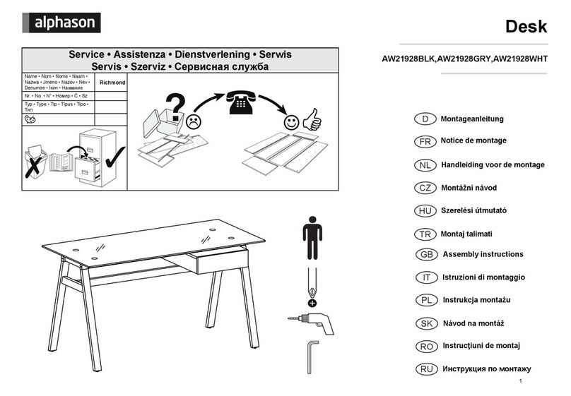 Alphason AW21928BLK Assembly instructions Alphason AW21928BLK Assembly instructions