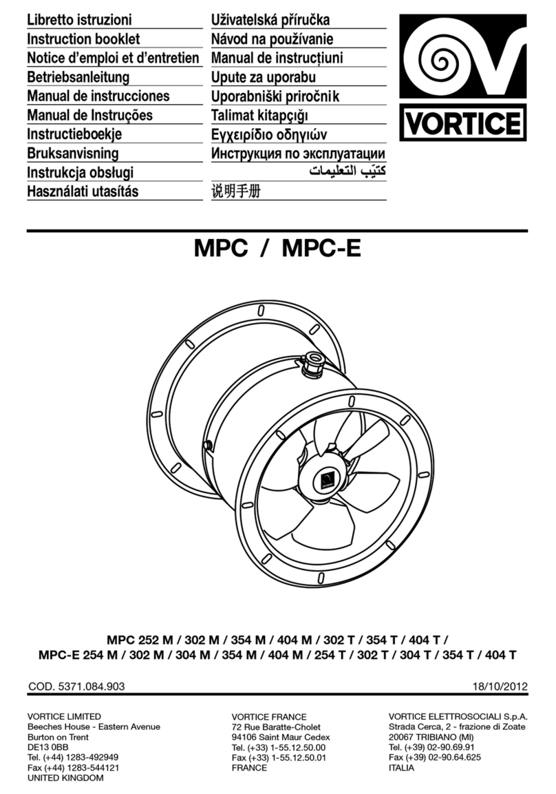 Vortice MPC-E 254 M User manual