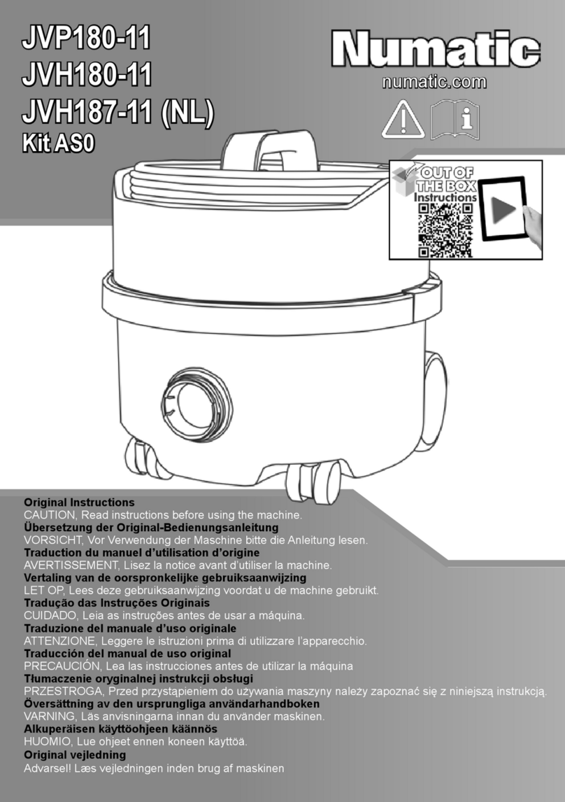 Numatic JVH187-11 User manual