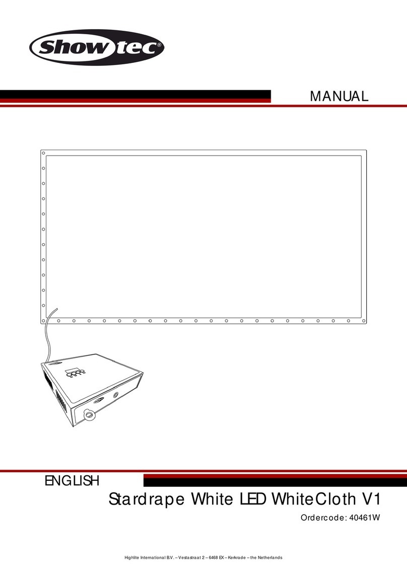 Show Tec Stardrape White LED WhiteCloth V1 User manual