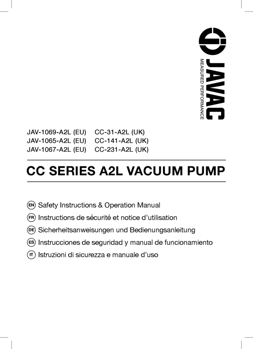 JAVAC JAV-1069-A2L Safety instructions & operation manual
