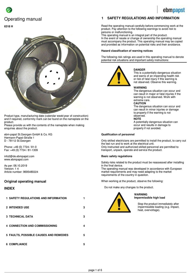 Ebmpapst 6318 H User manual