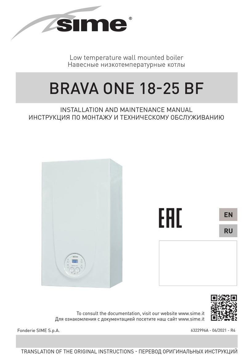 Sime BRAVA ONE 18-25 BF Manual