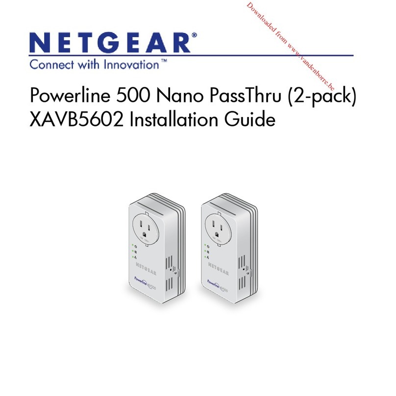 NETGEAR Powerline 500 Nano User manual NETGEAR Powerline 500 Nano User manual