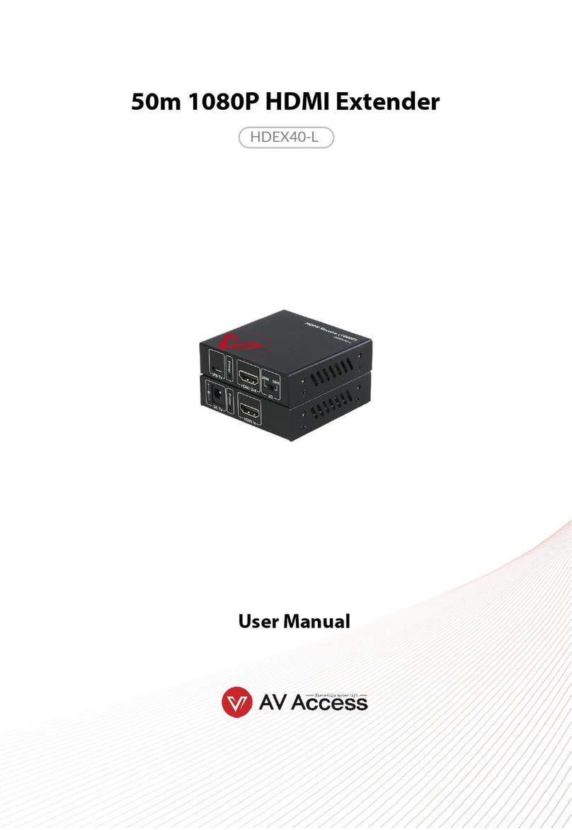 AV Access HDEX40-L User manual