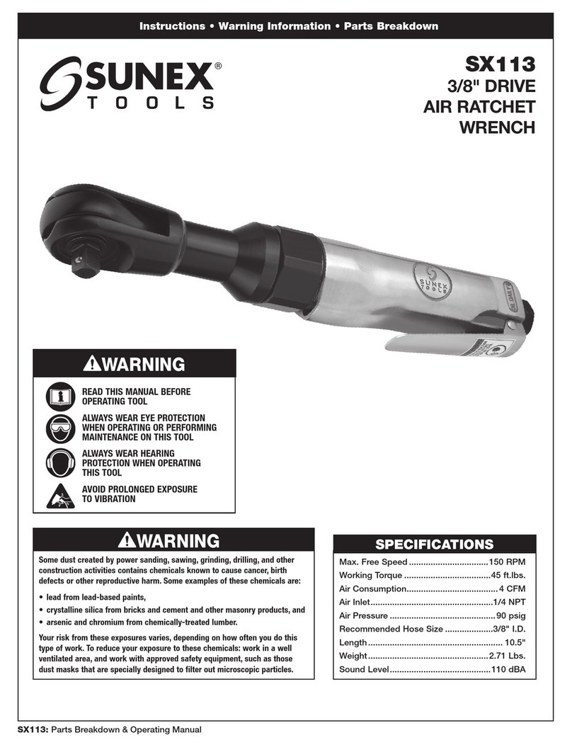 Sunex Tools SX113 User manual