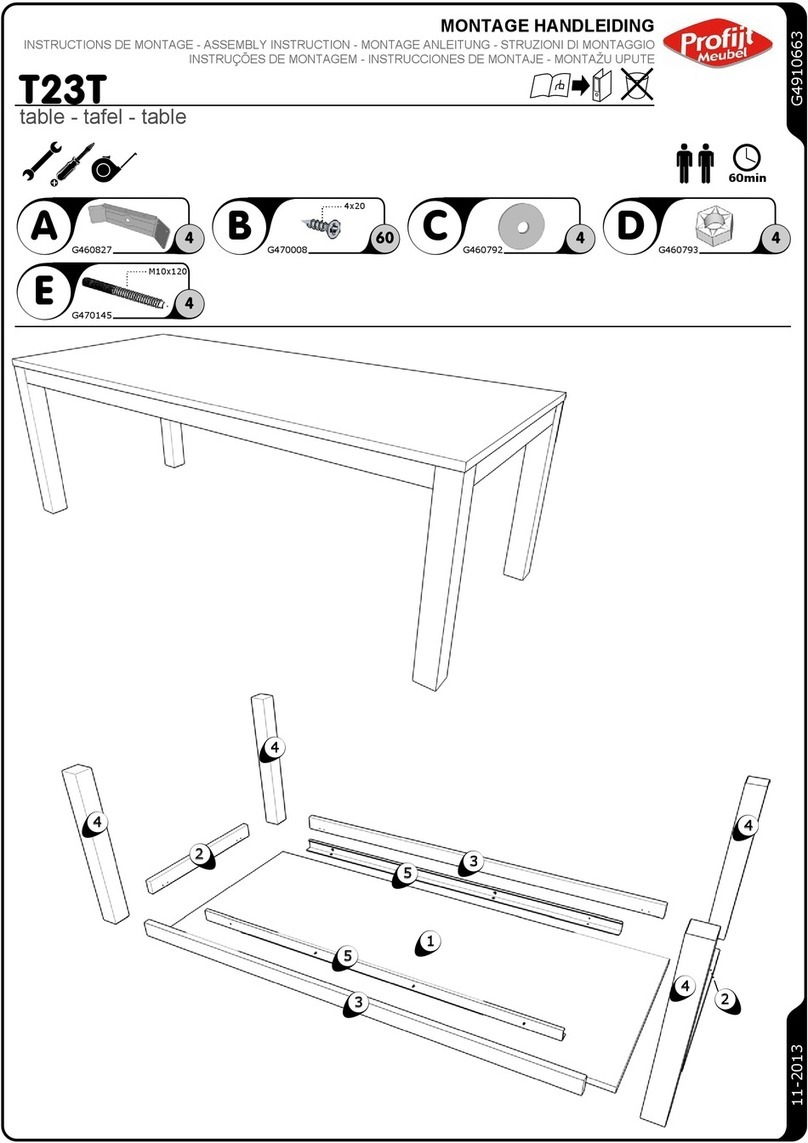 Profijt Meubel T23T Assembly instruction