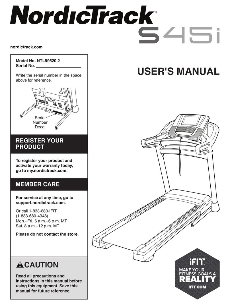 ICON NordicTrack S45i User manual