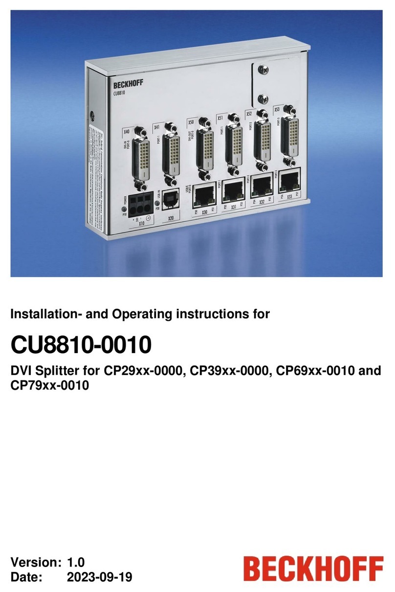 Beckhoff CU8810-0010 Installation and operating instructions