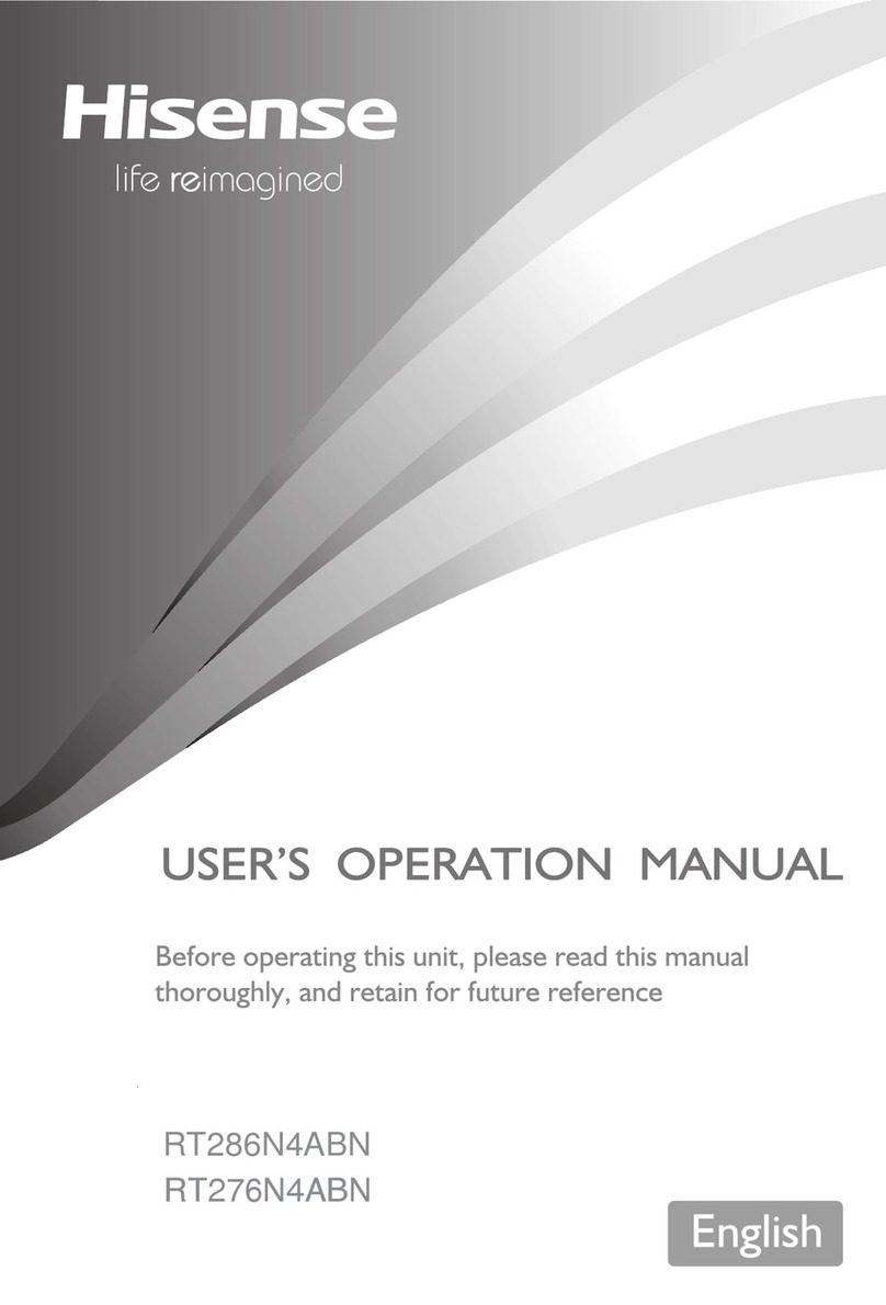 Hisense RT286N4ABN User's operation manual