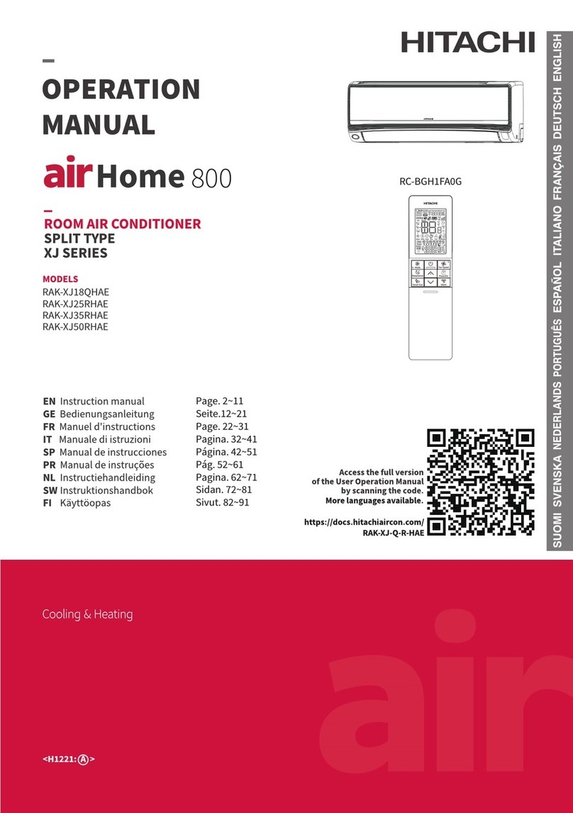 Hitachi XJ Series User manual