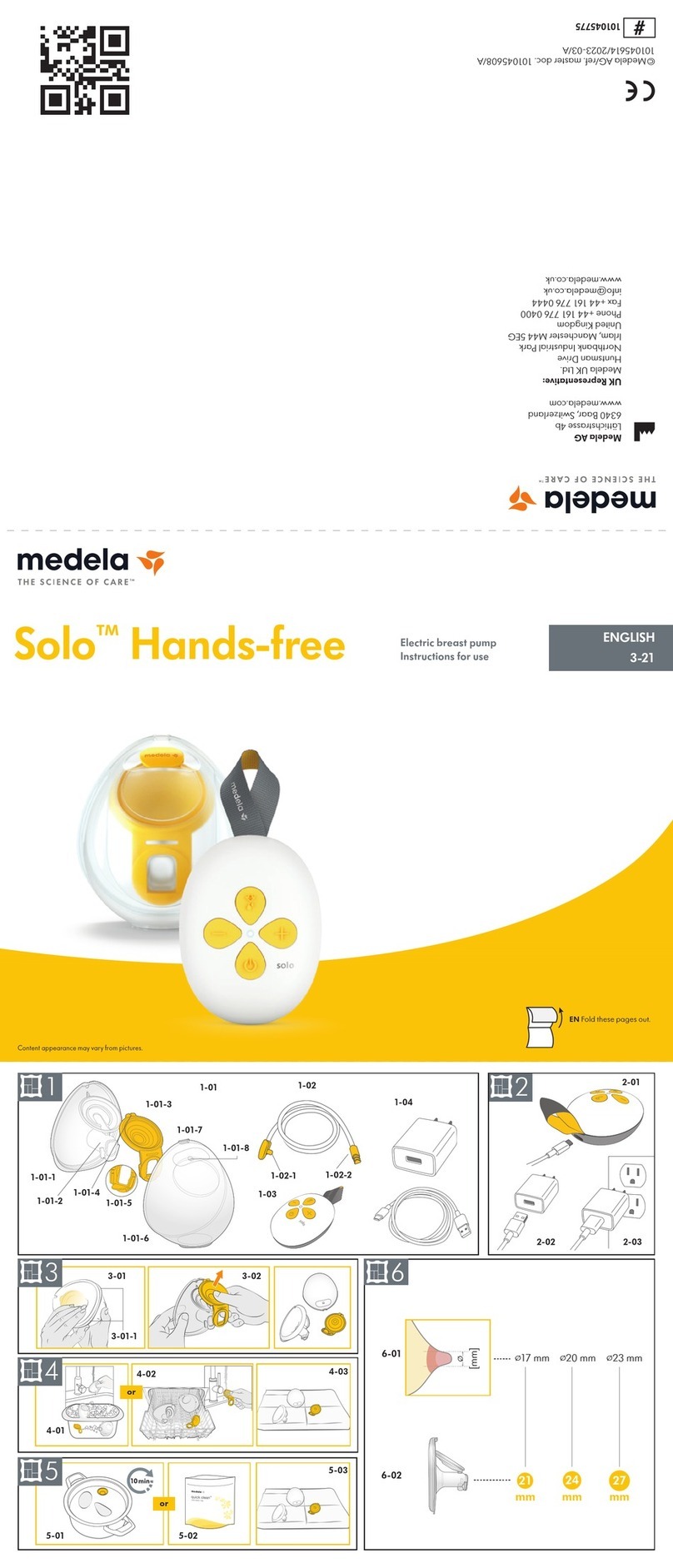 Medela Solo Hands-free Instructions for use