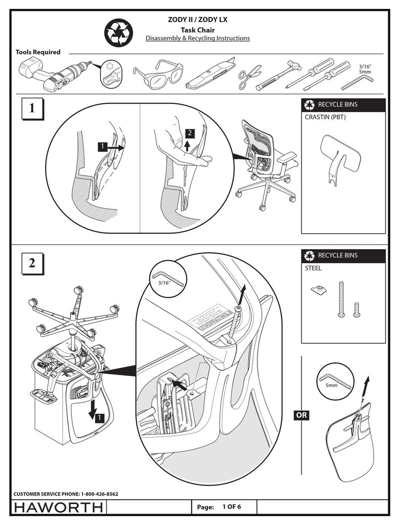 Haworth ZODY II Disassembly & Recycling Instructions